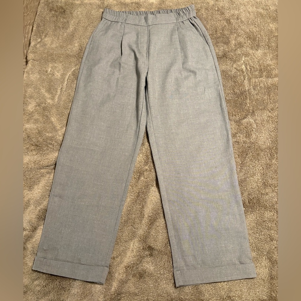 Fransa FRABIGAIL Cuffed Trousers Dress Pants - Asphalt Metal  - Size EUR 36 US S